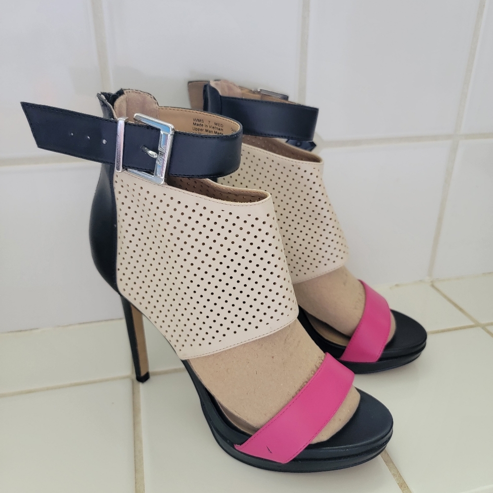 Stylish Black and Pink Women's Heels